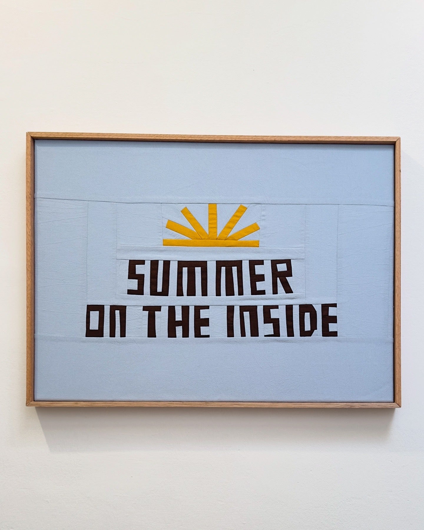 Summer On The Inside Original Quilted Artwork in Handmade Frame