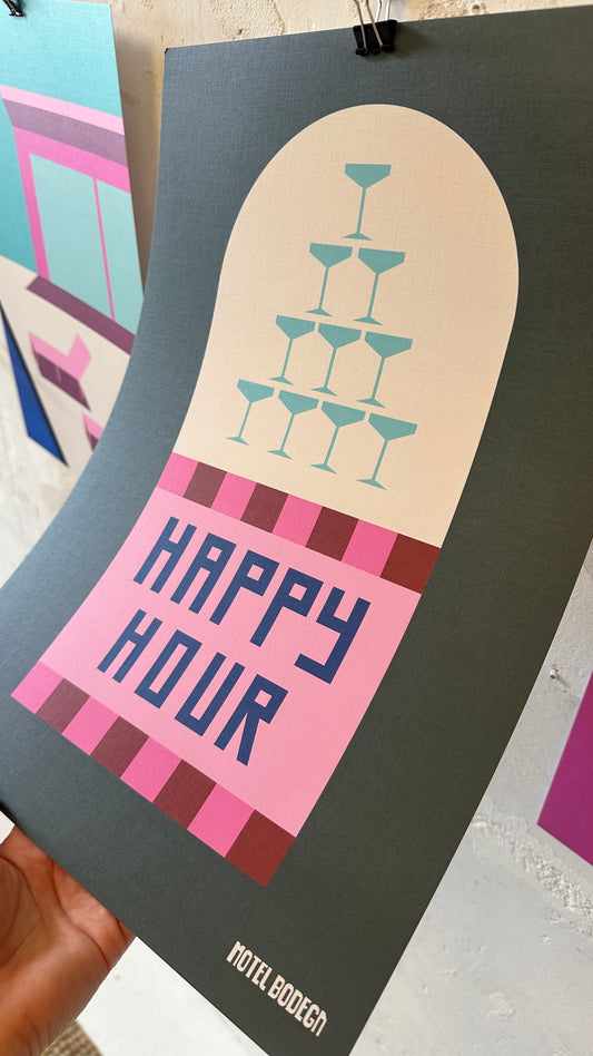 Happy Hour A3 Print