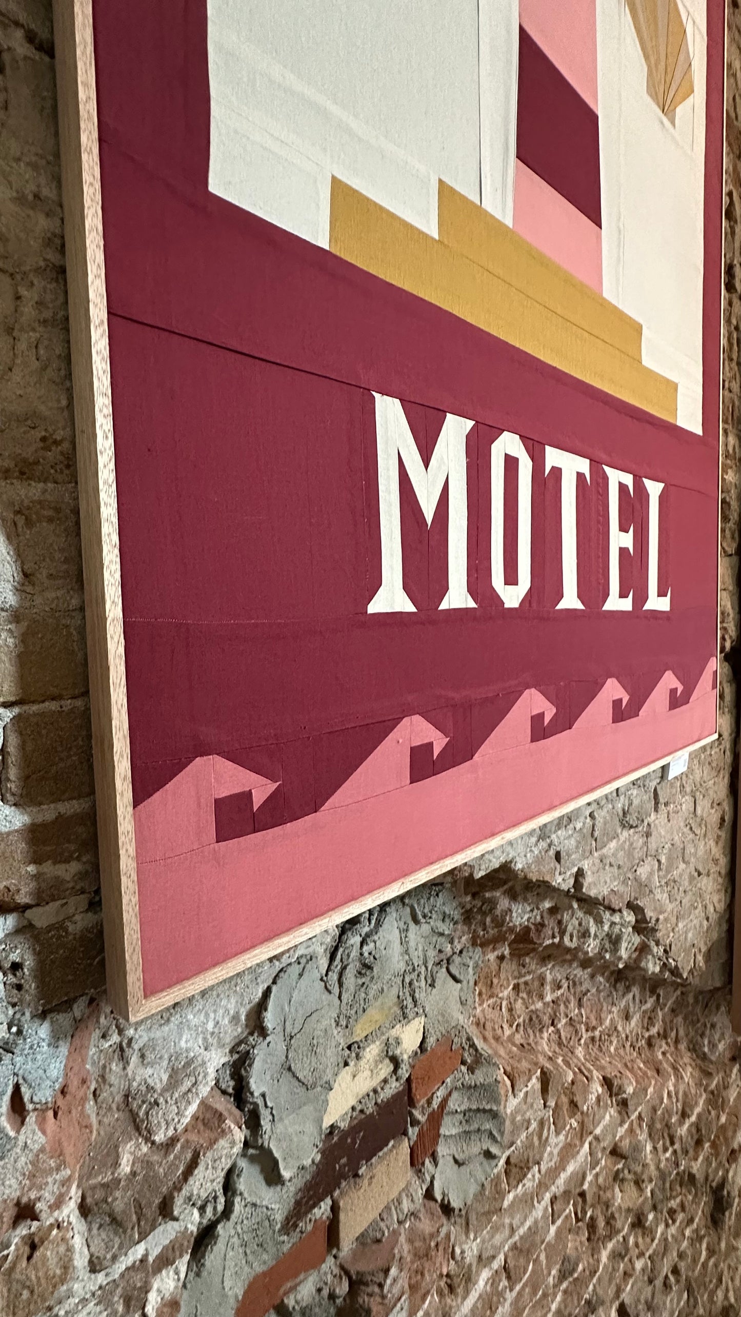 The Palm Motel Original Quilted Artwork