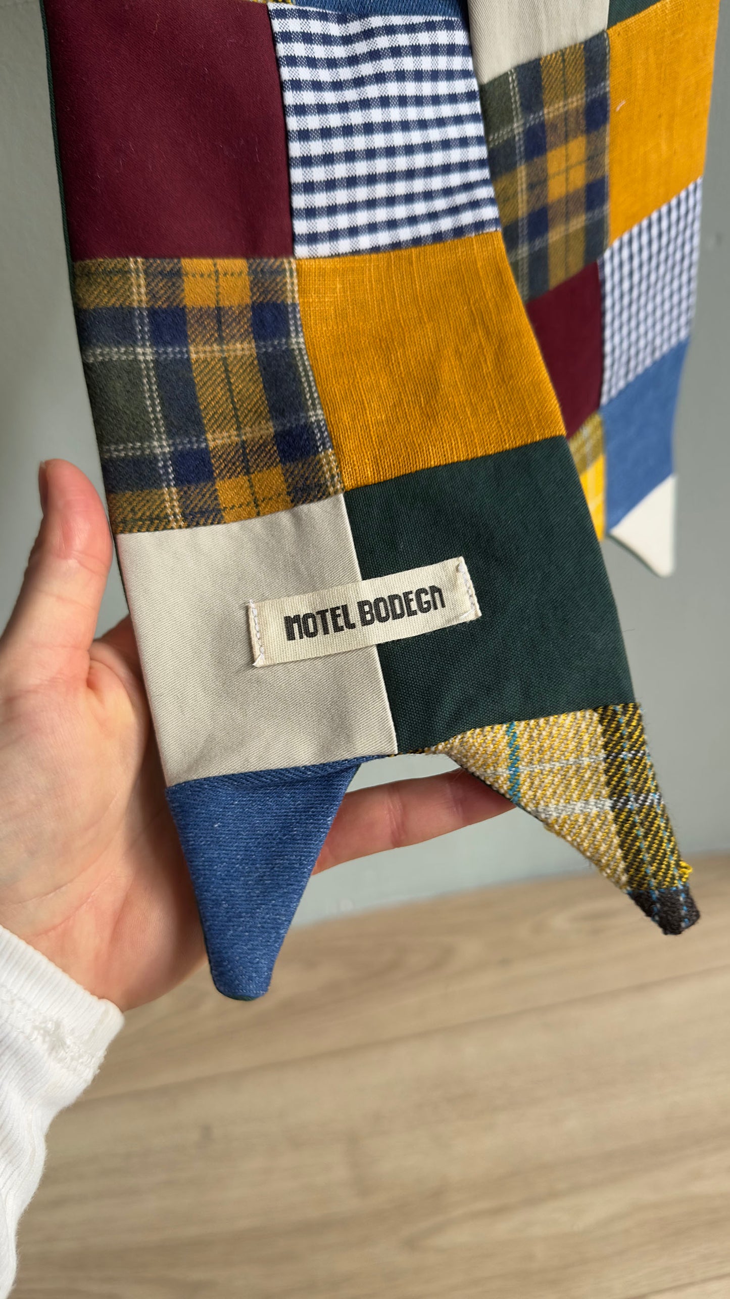 Festive Bow: Burgundy, Yellow, Blue