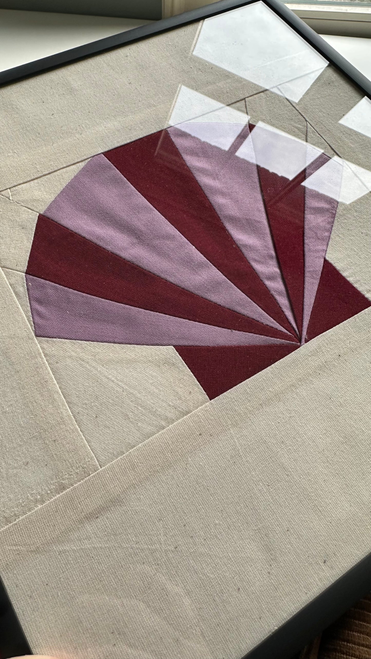 Shell 2 Original Quilted Artwork in Frame