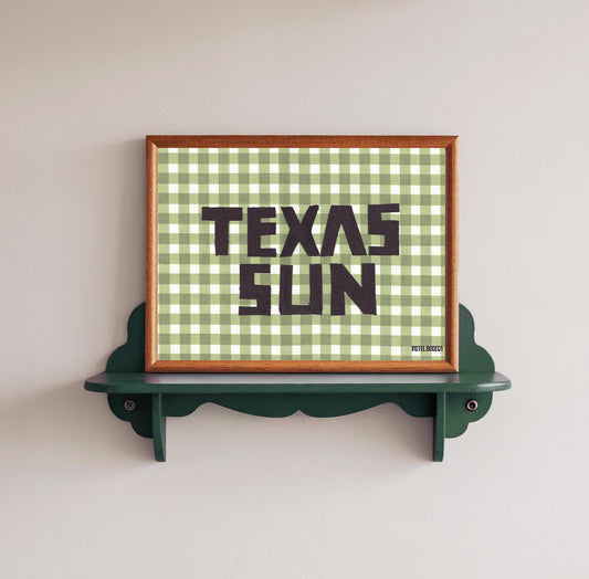 Texas Sun Collage Artwork in Frame