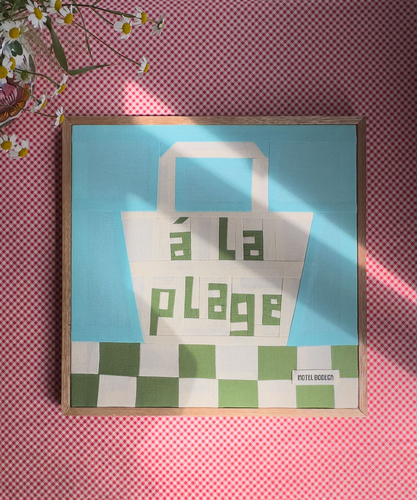 A La Plage Original Quilted Artwork