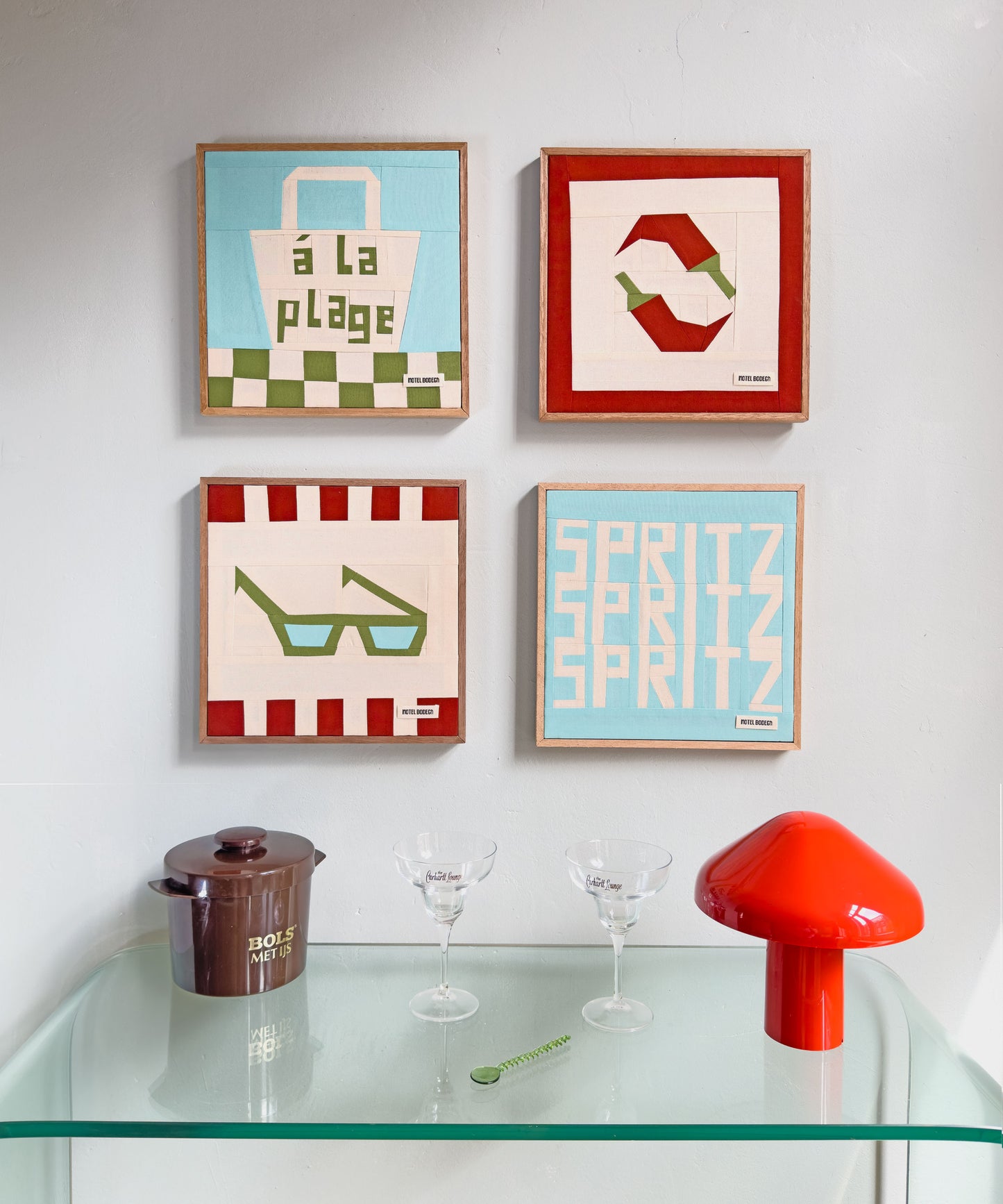 A La Plage Original Quilted Artwork