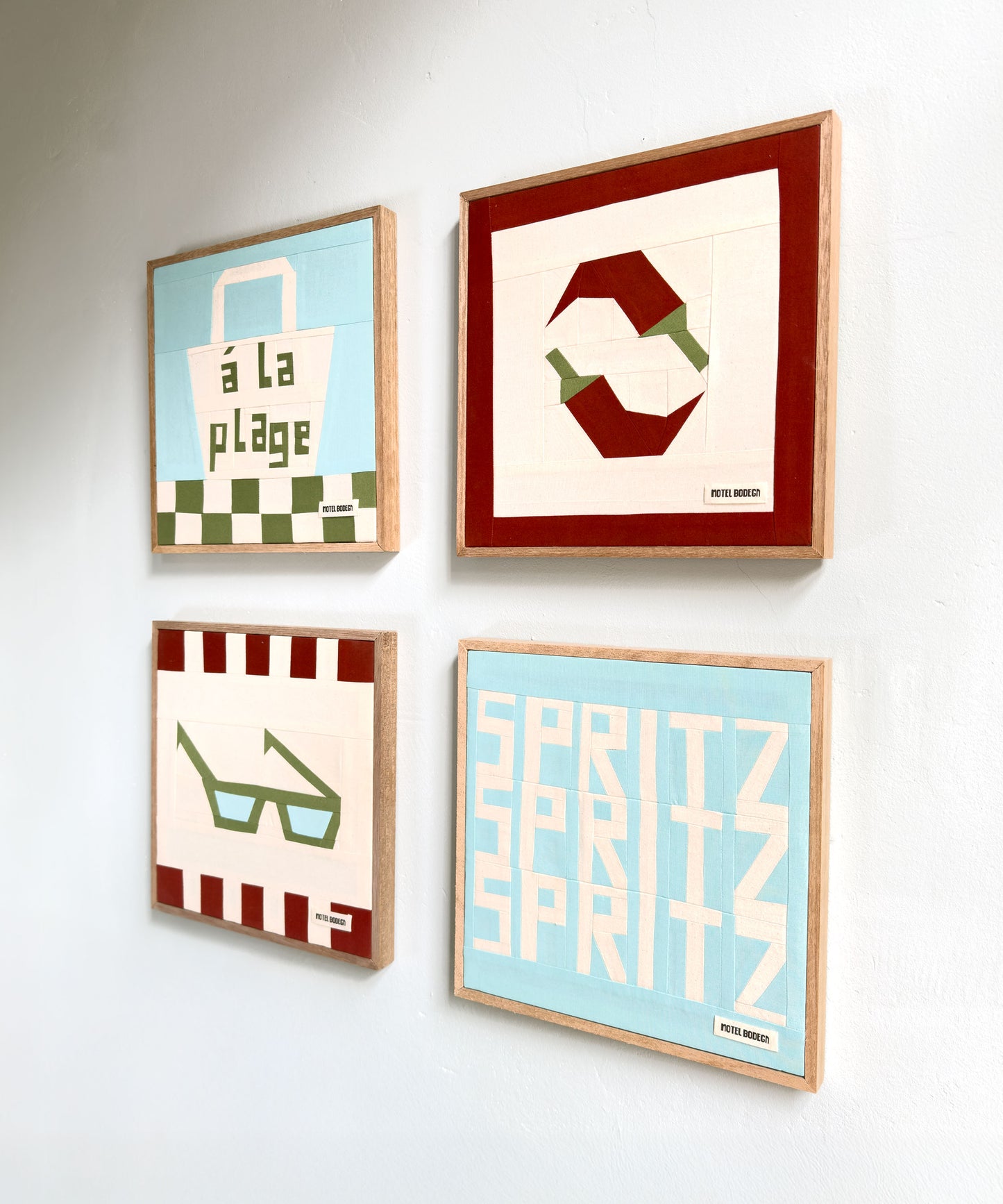 A La Plage Original Quilted Artwork