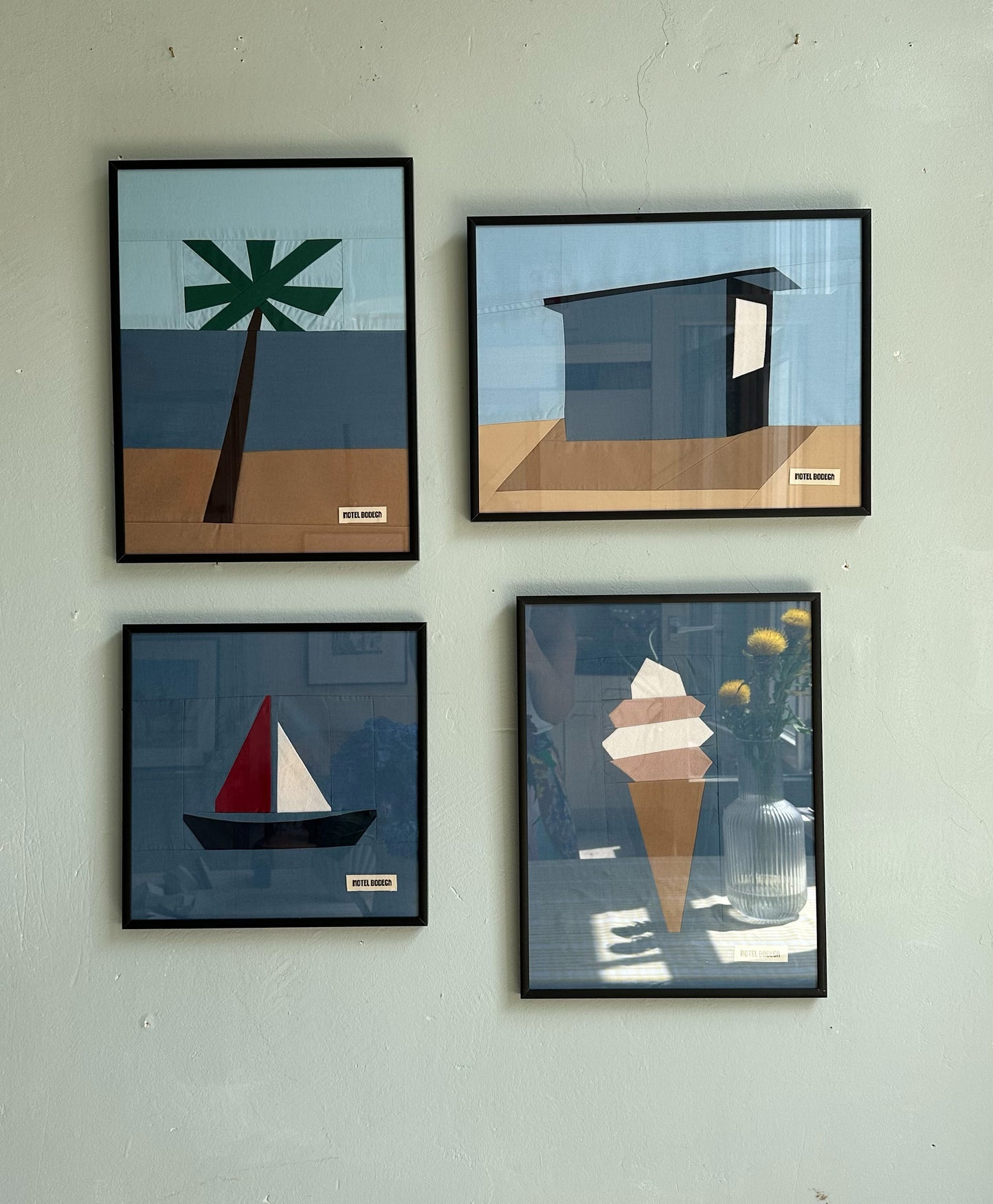 Ice Cream Original Quilted Artwork in Frame
