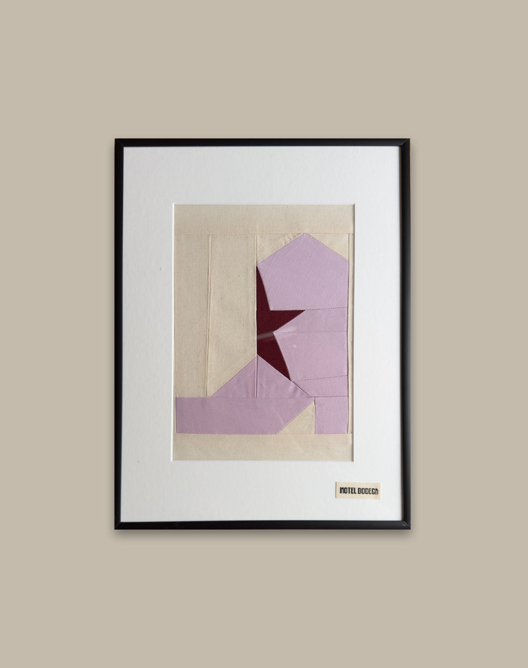 Cowboy Boot Quilted Artwork in Frame: Lilac