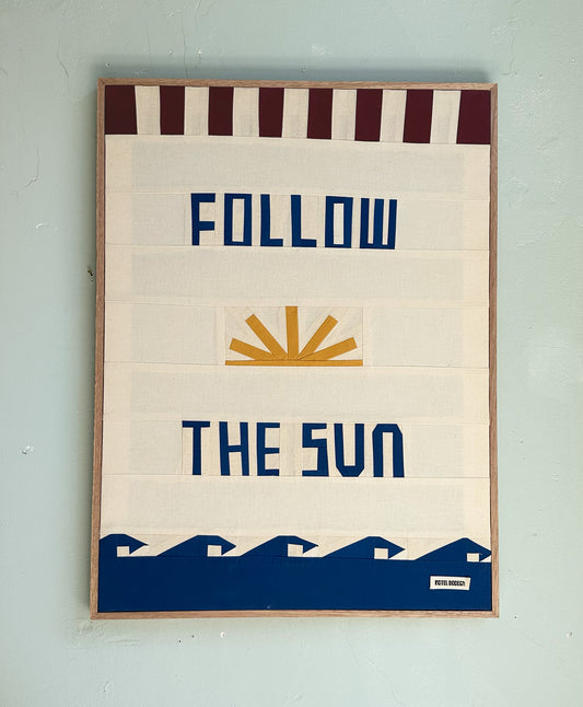 Follow The Sun Hand Framed Original Quilted Artwork