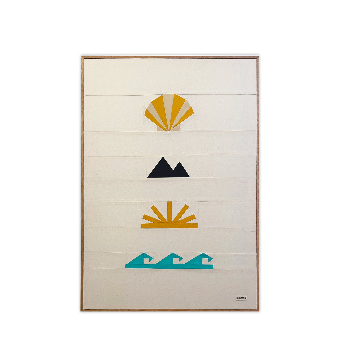 Beach Charms Original Quilted Artwork in Handmade Frame