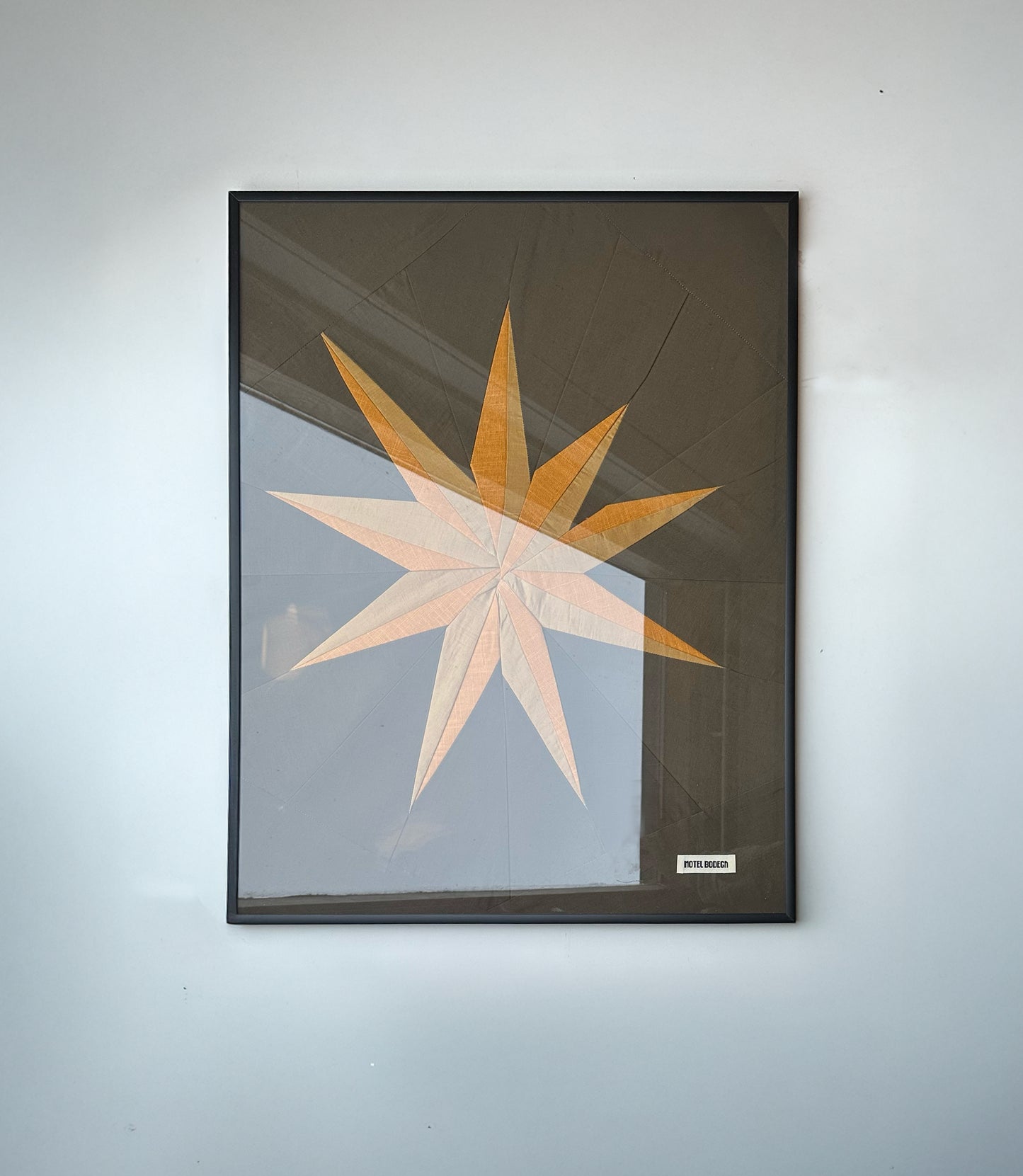 Star Original Quilted Artwork in Frame