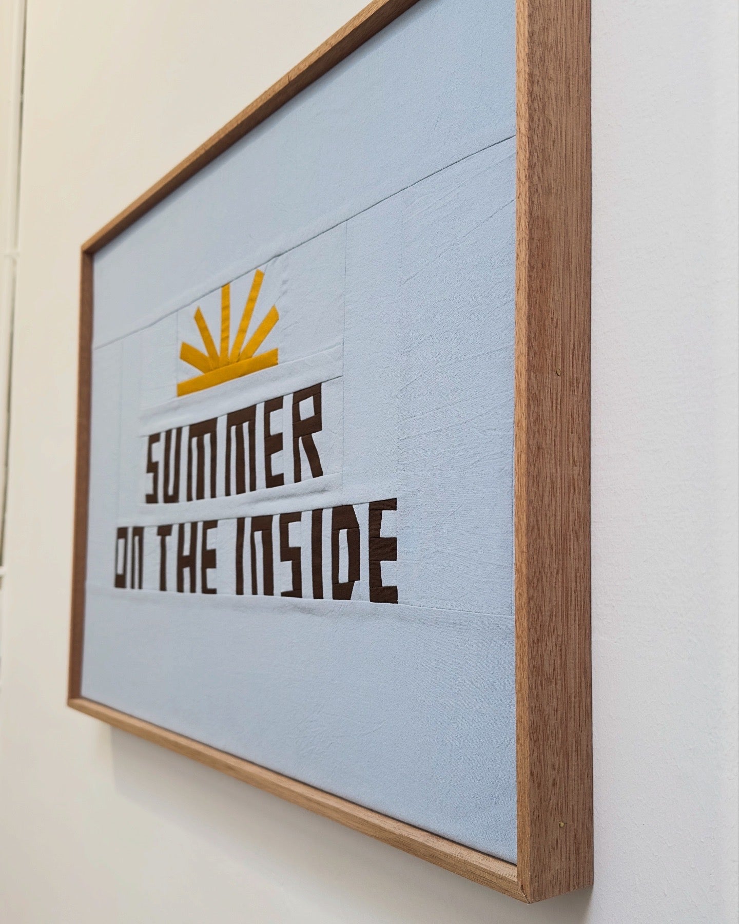 Summer On The Inside Original Quilted Artwork in Handmade Frame