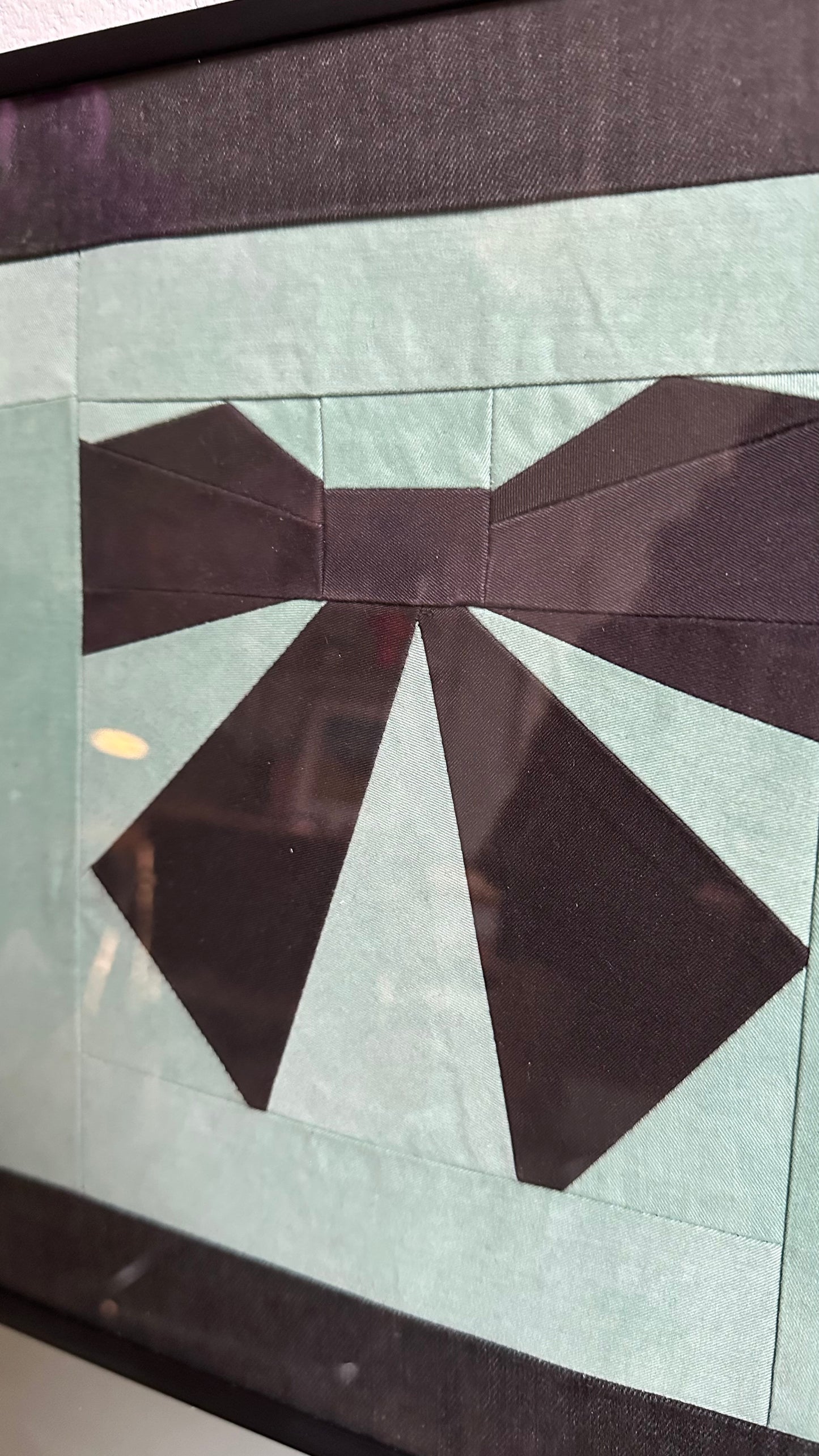 Bow Original Quilted Artwork in Frame