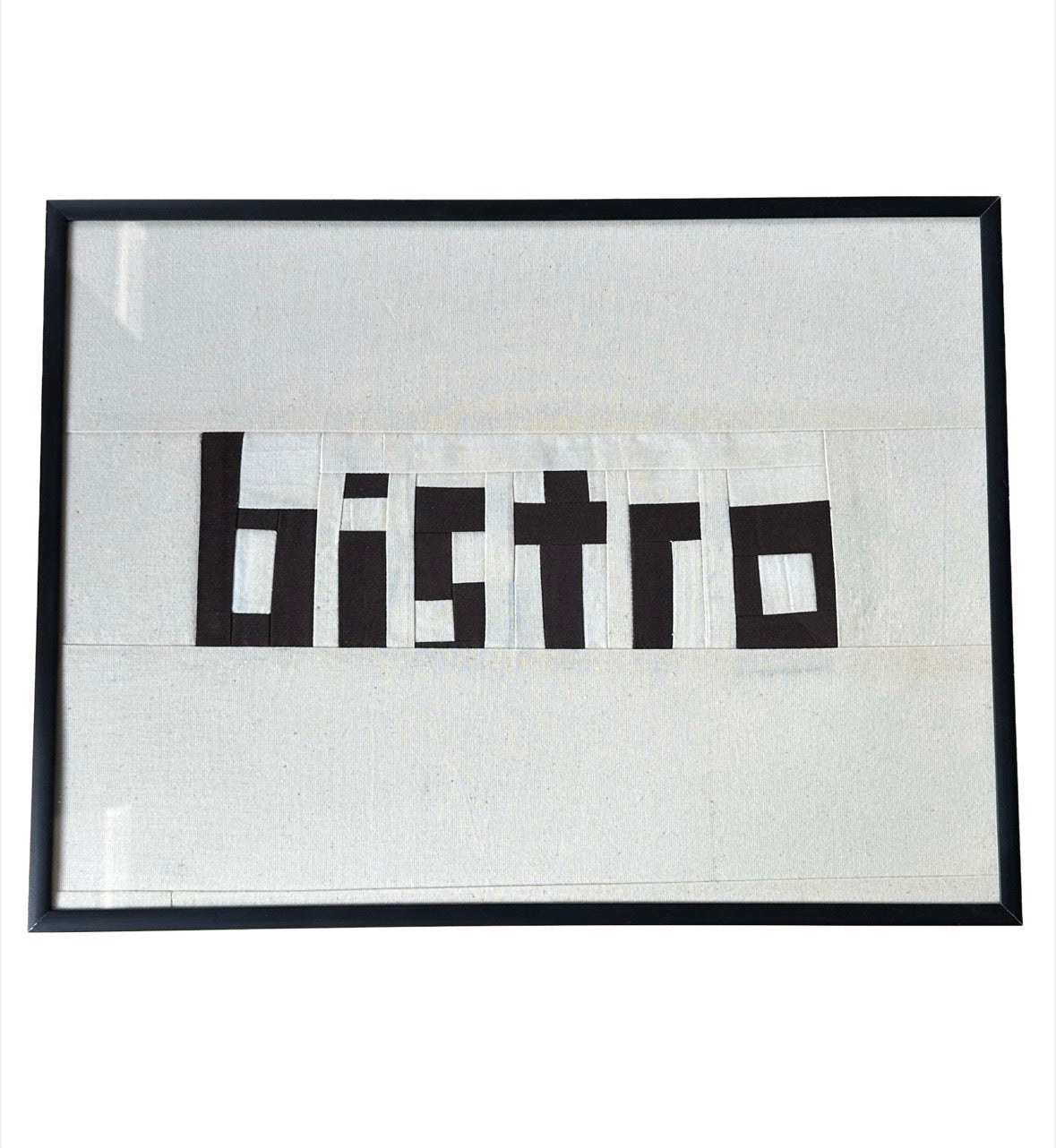 Bistro Original Quilted Artwork in Frame