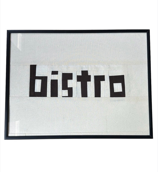 Bistro Original Quilted Artwork in Frame
