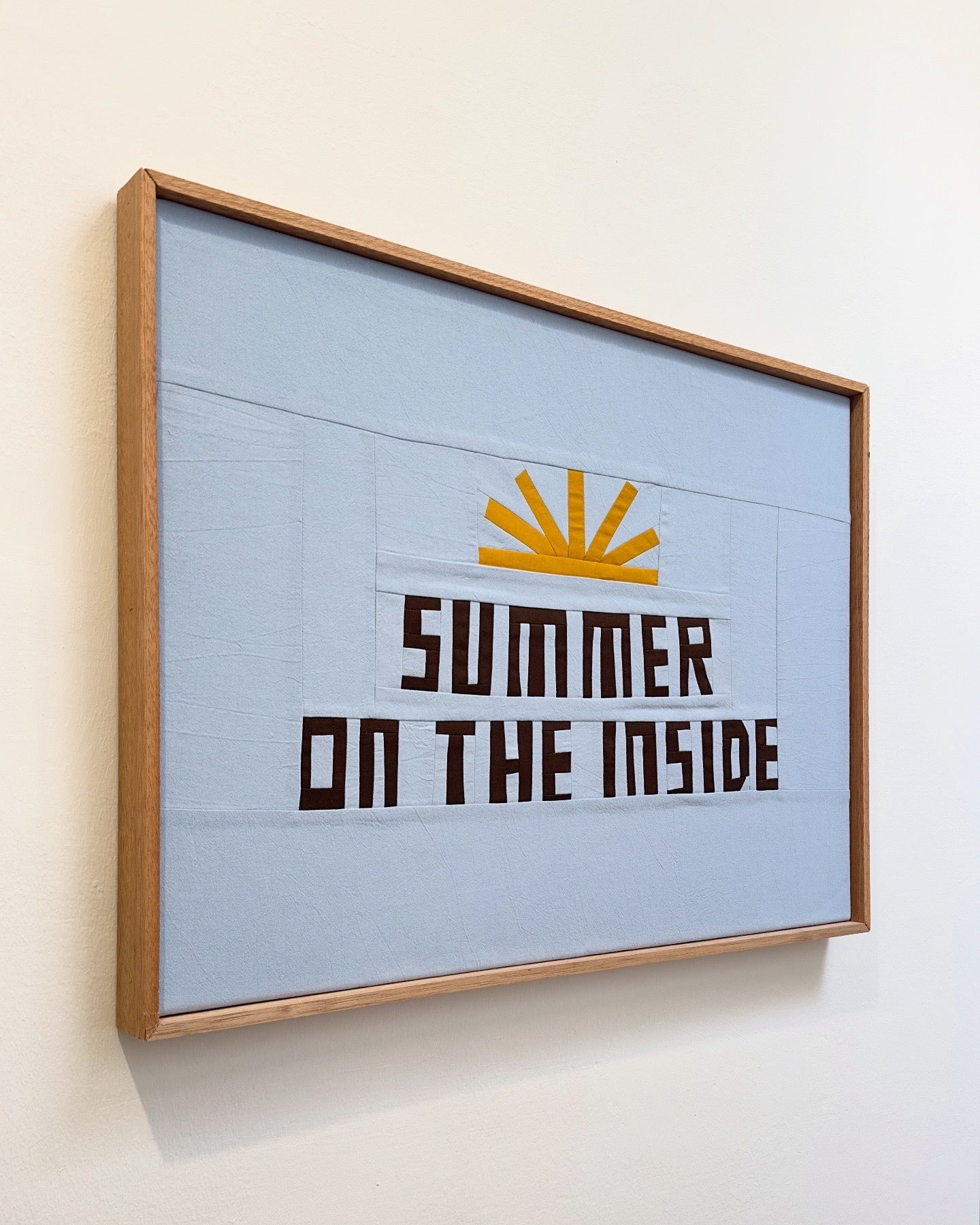 Summer On The Inside Original Quilted Artwork in Handmade Frame