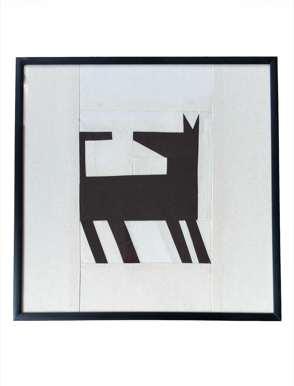 Dog Original Quilted Artwork in Frame