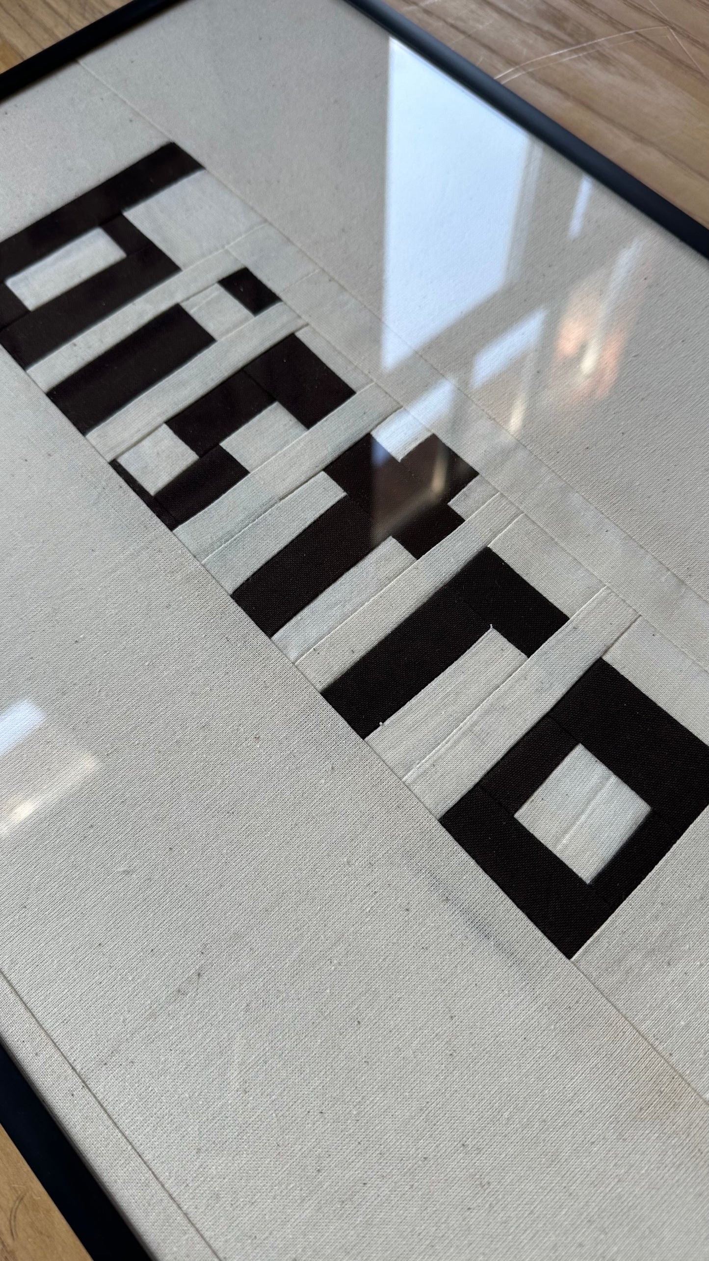 Bistro Original Quilted Artwork in Frame