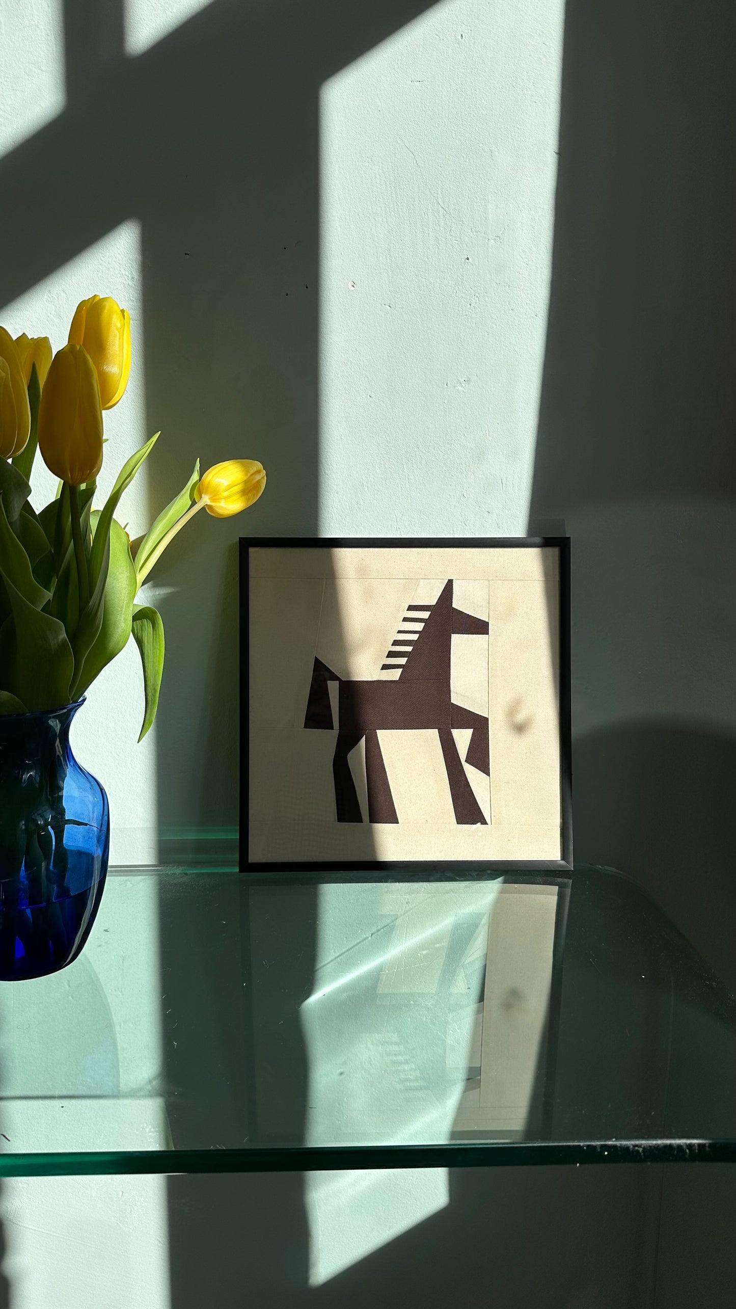 Horse Original Quilted Artwork in Frame