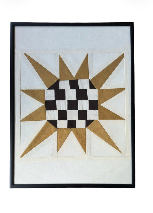 Sunflower Original Quilted Artwork in Frame