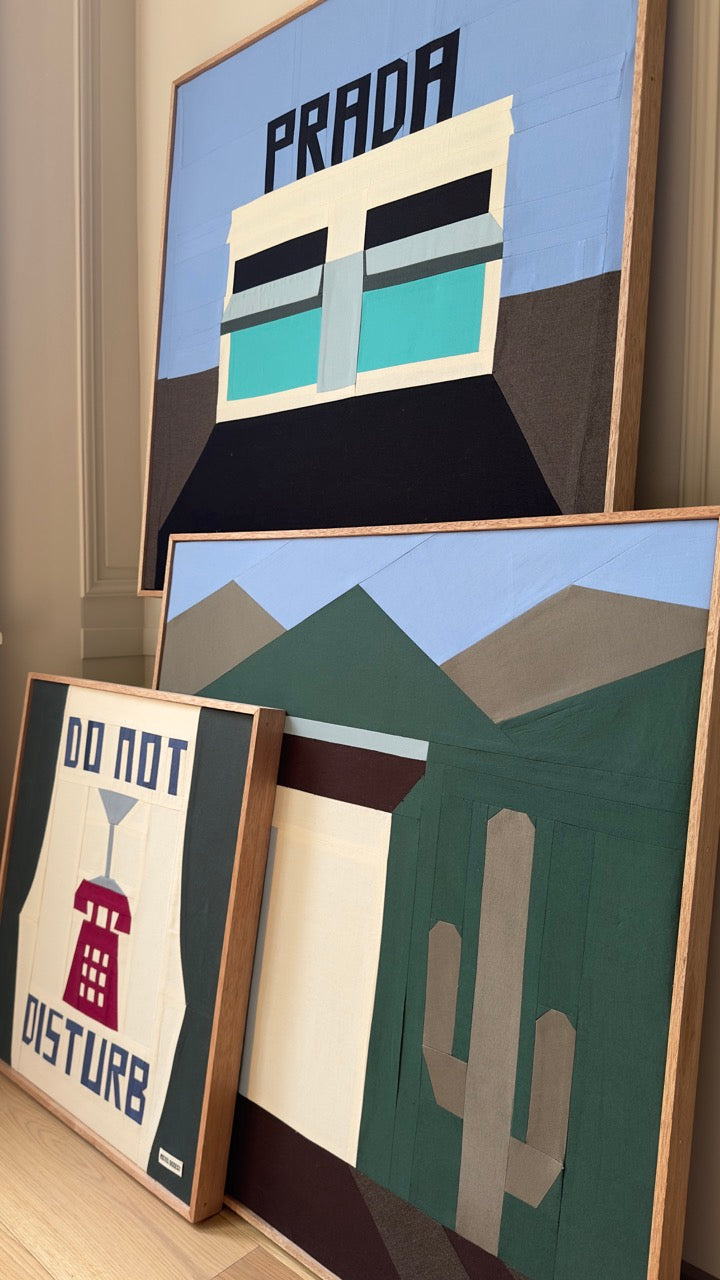 Prada Marfa Original Quilted Artwork