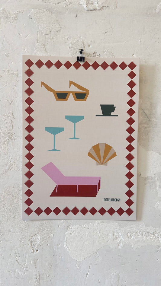 Beach Souvenirs A3 Print