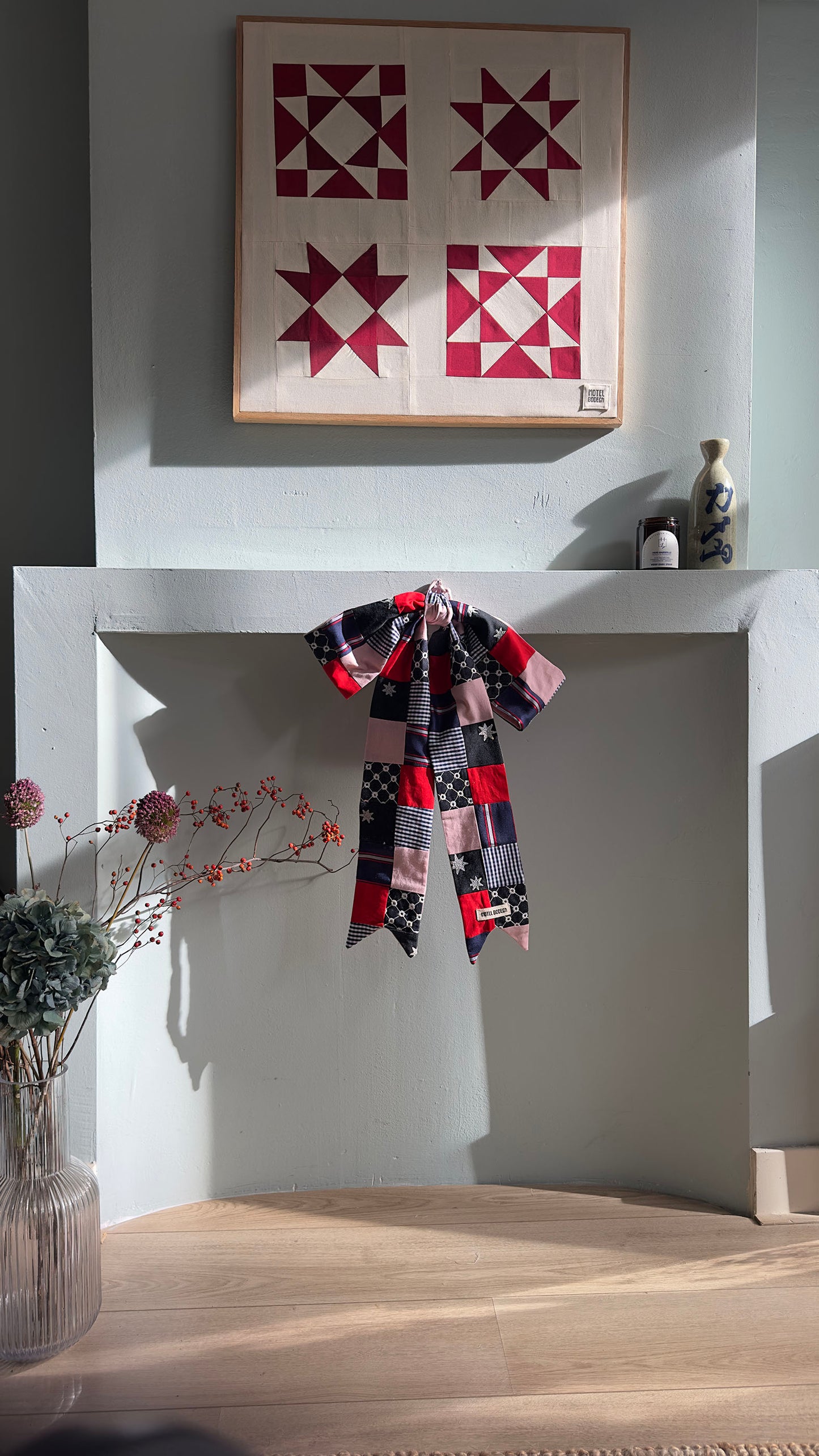 Festive Bow: Red, Blue, White