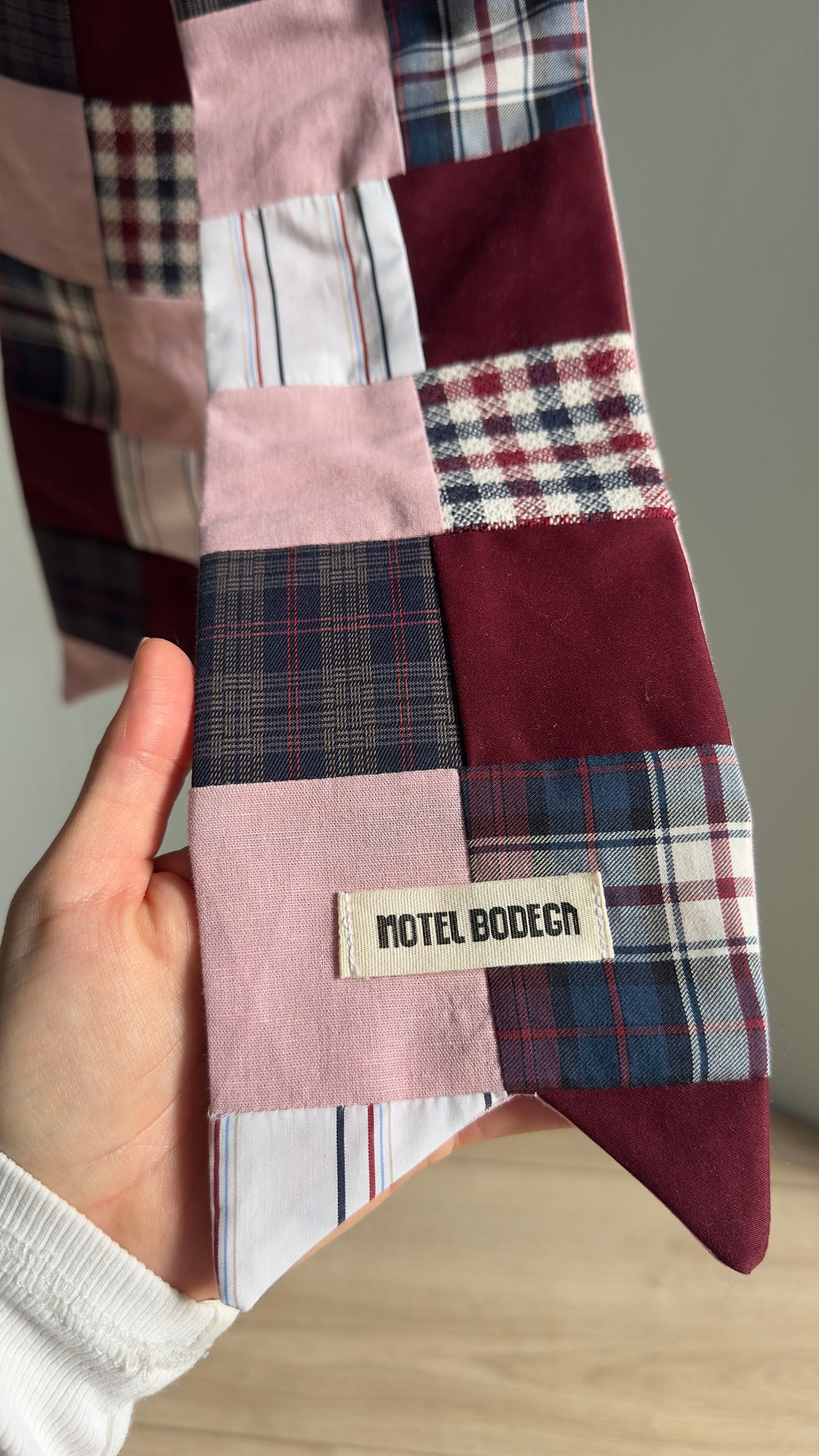 Festive Bow: Burgundy, Navy, Ecru