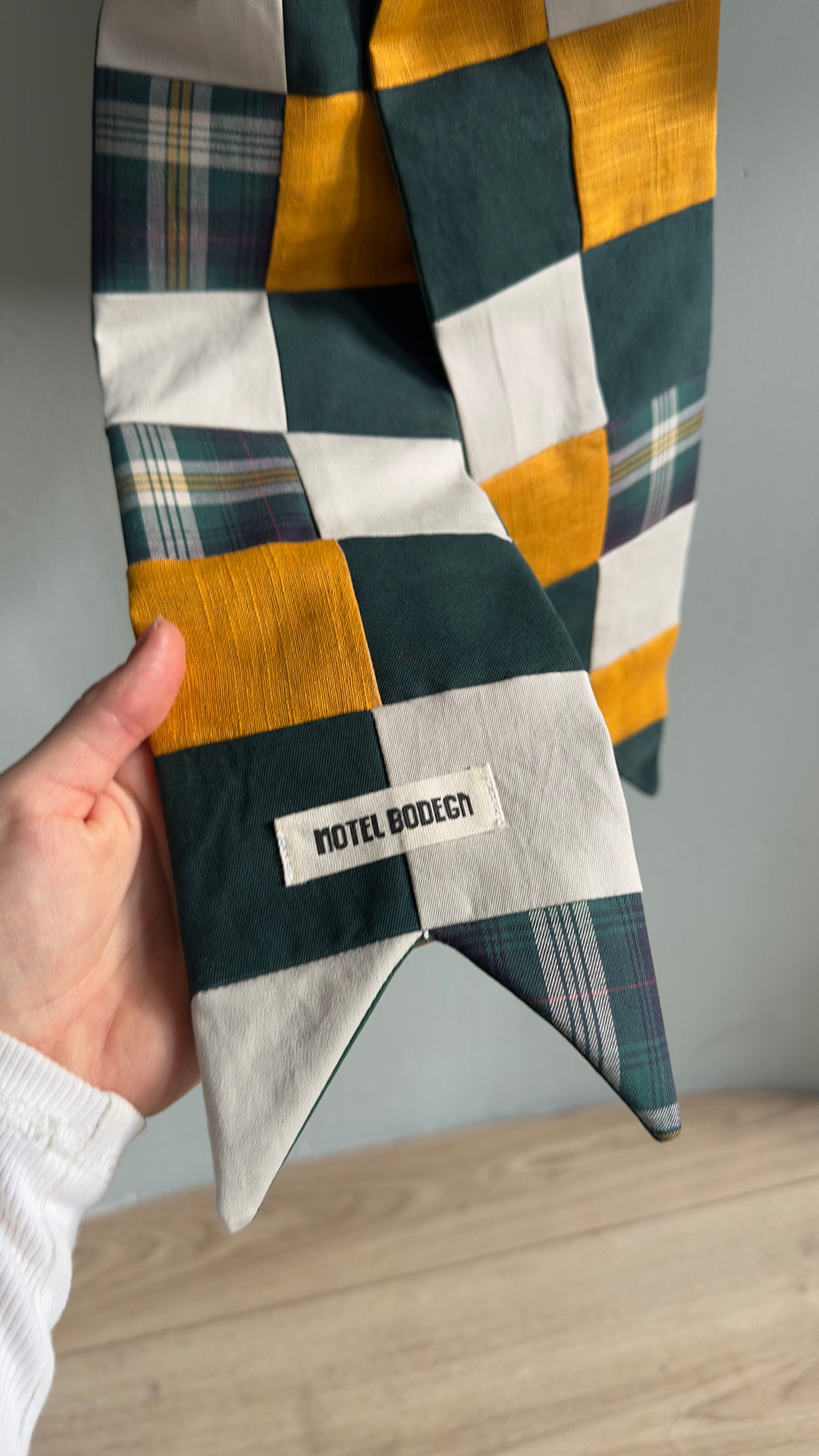 Festive Bow: Green, Yellow, Ecru