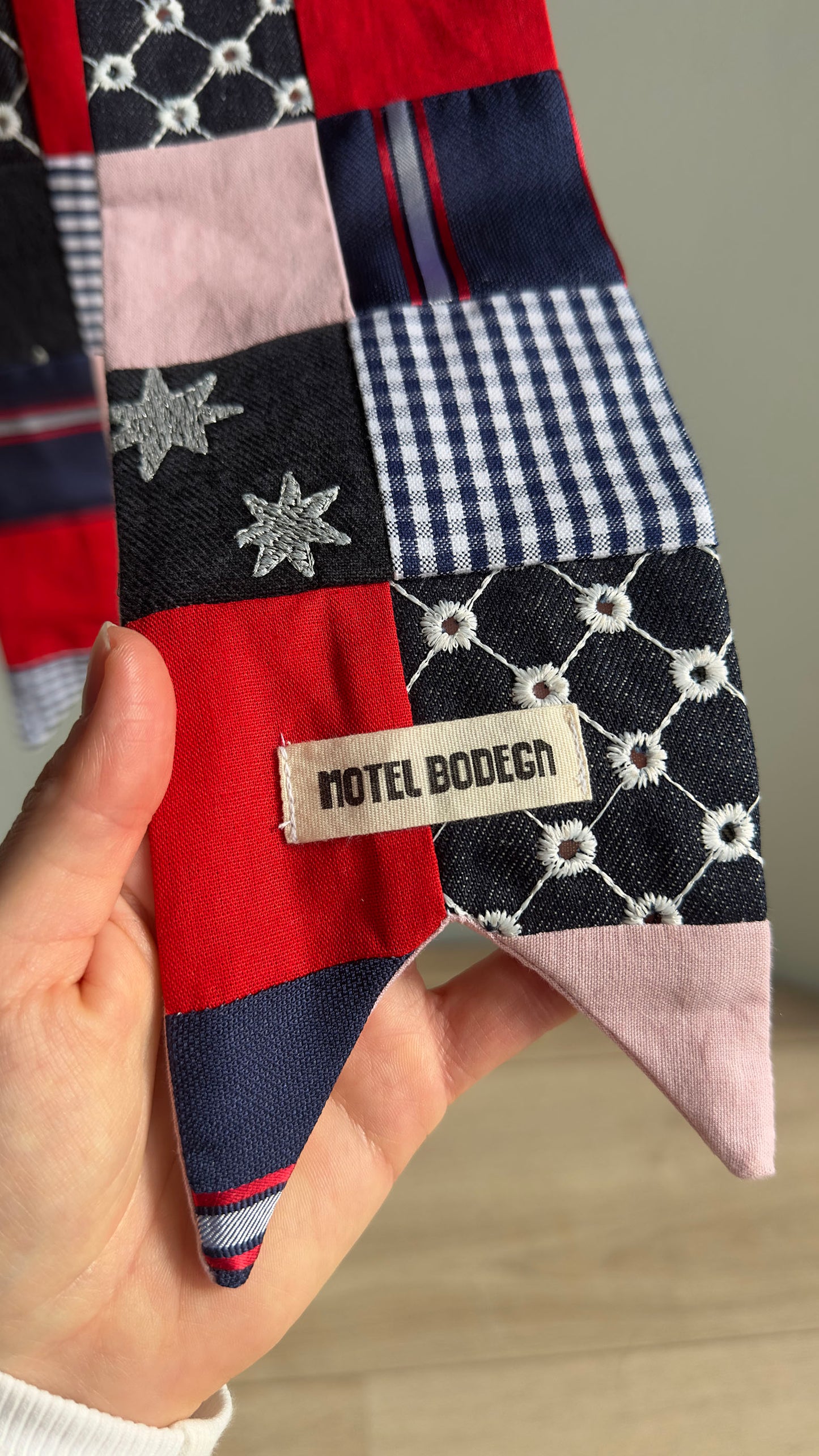 Festive Bow: Red, Blue, White
