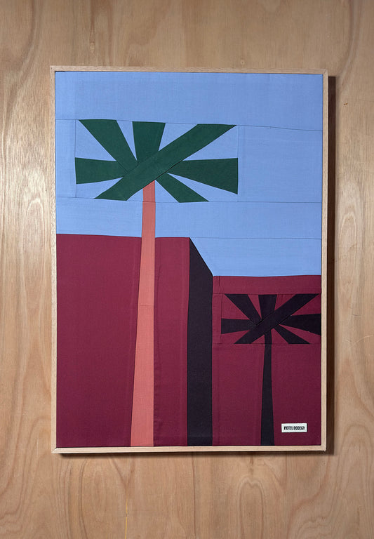 Palm Tree Original Quilted Artwork