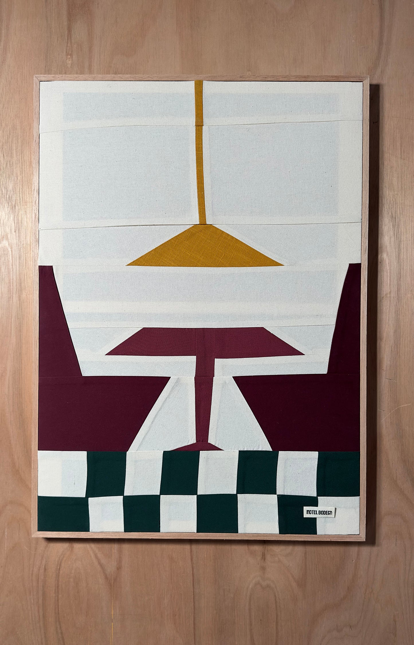 Diner Booth Original Quilted Artwork