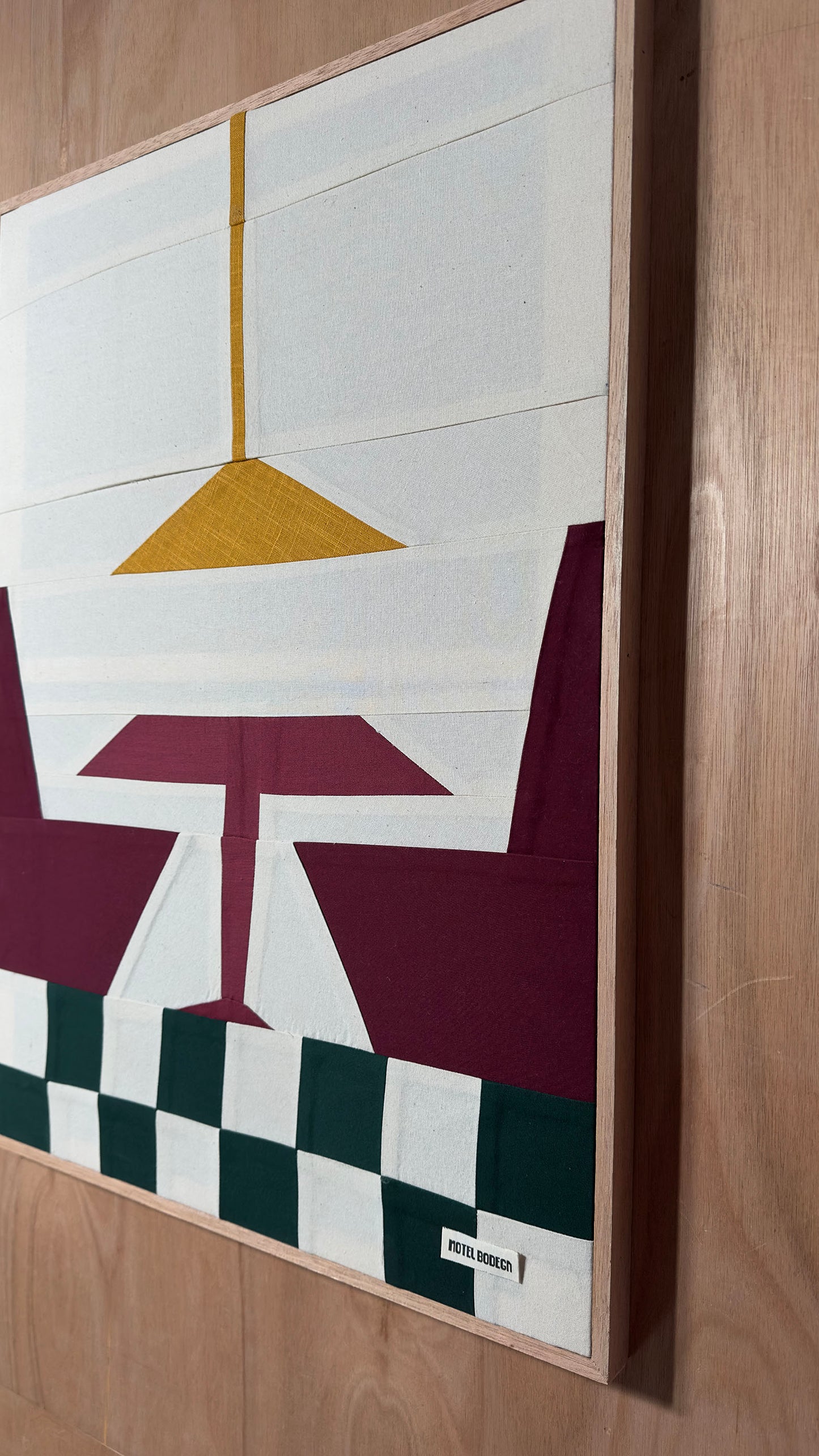 Diner Booth Original Quilted Artwork