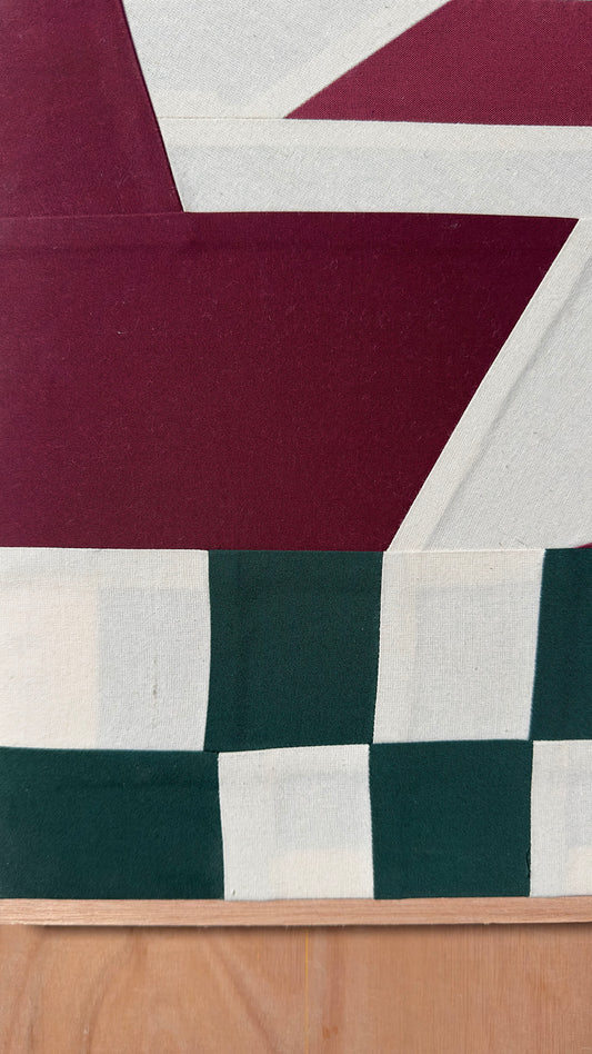 Diner Booth Original Quilted Artwork