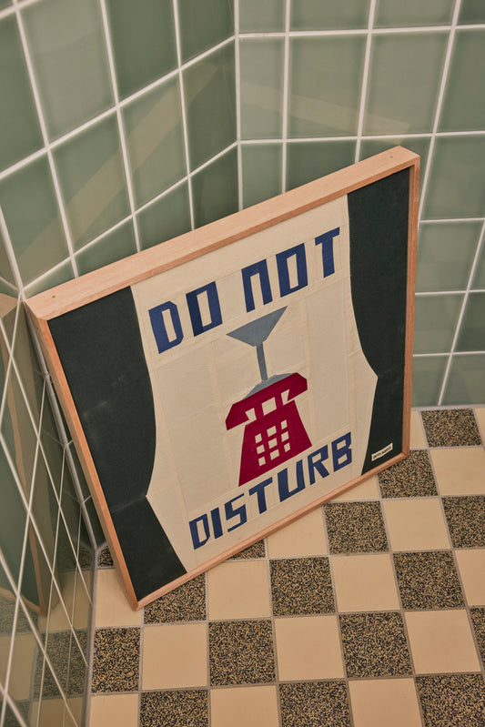 Do Not Disturb Quilted Artwork in Handmade Frame