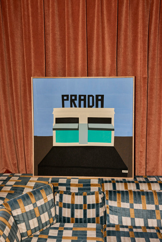 Prada Marfa Original Quilted Artwork