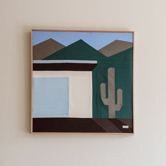 Cactus House Original Quilted Artwork