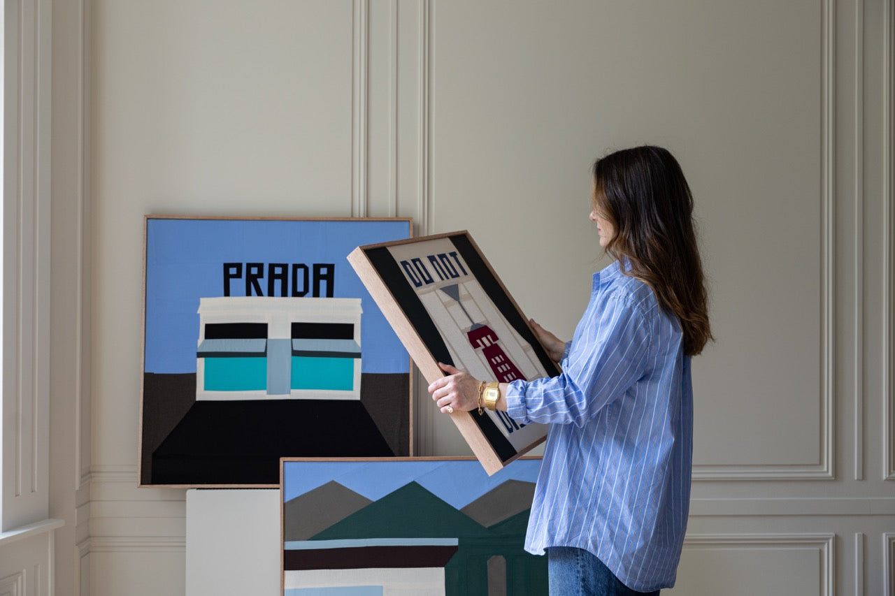 Prada Marfa Original Quilted Artwork