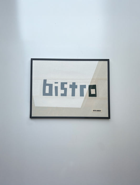 Bistro Original Quilted Artwork in Frame
