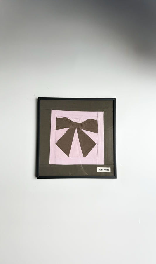 Bow Original Quilted Artwork in Frame