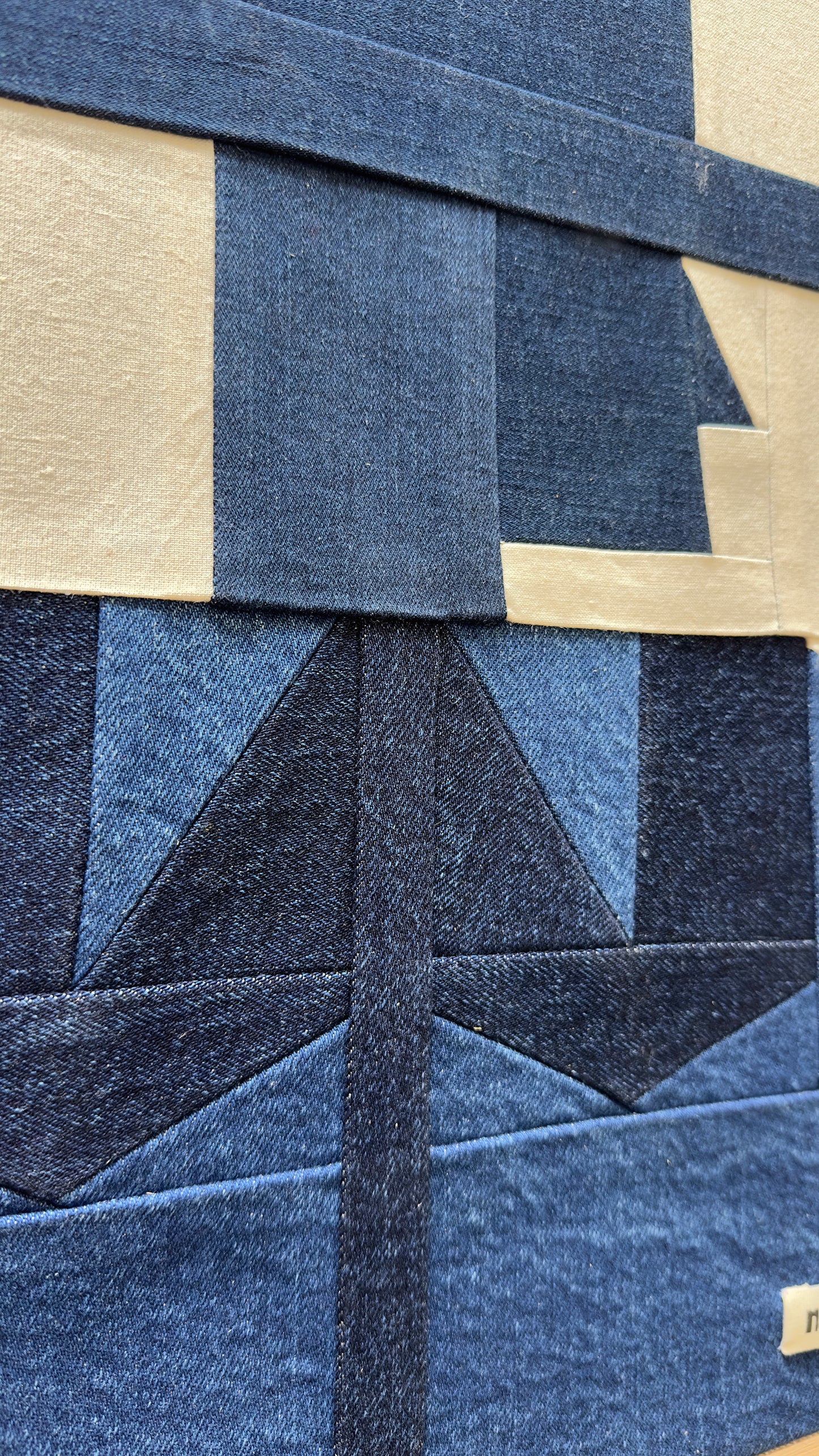 Denim Cowboy Original Quilted Artwork