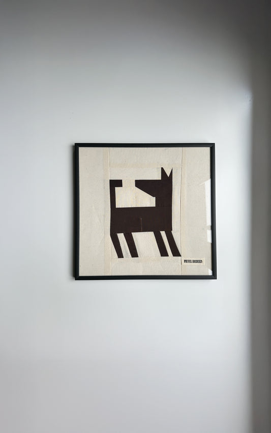 Dog 2 Original Quilted Artwork in Frame