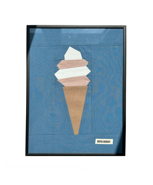 Ice Cream Original Quilted Artwork in Frame
