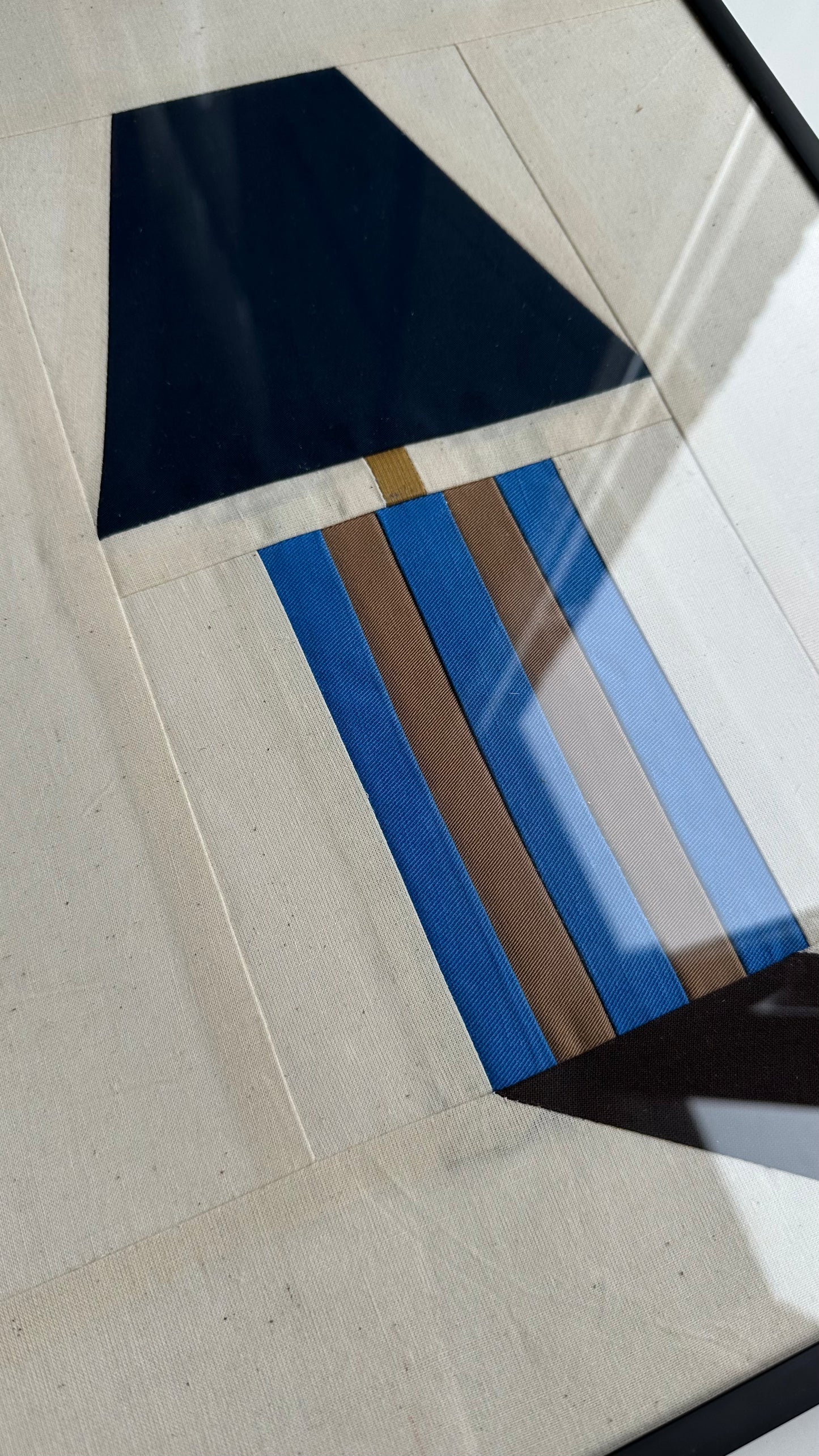 Lamp 1 Original Quilted Artwork in Frame