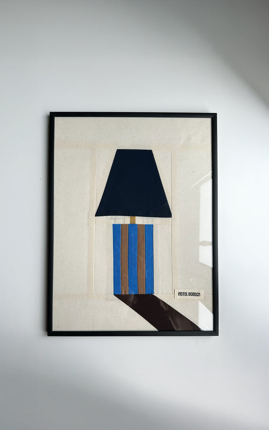Lamp 1 Original Quilted Artwork in Frame
