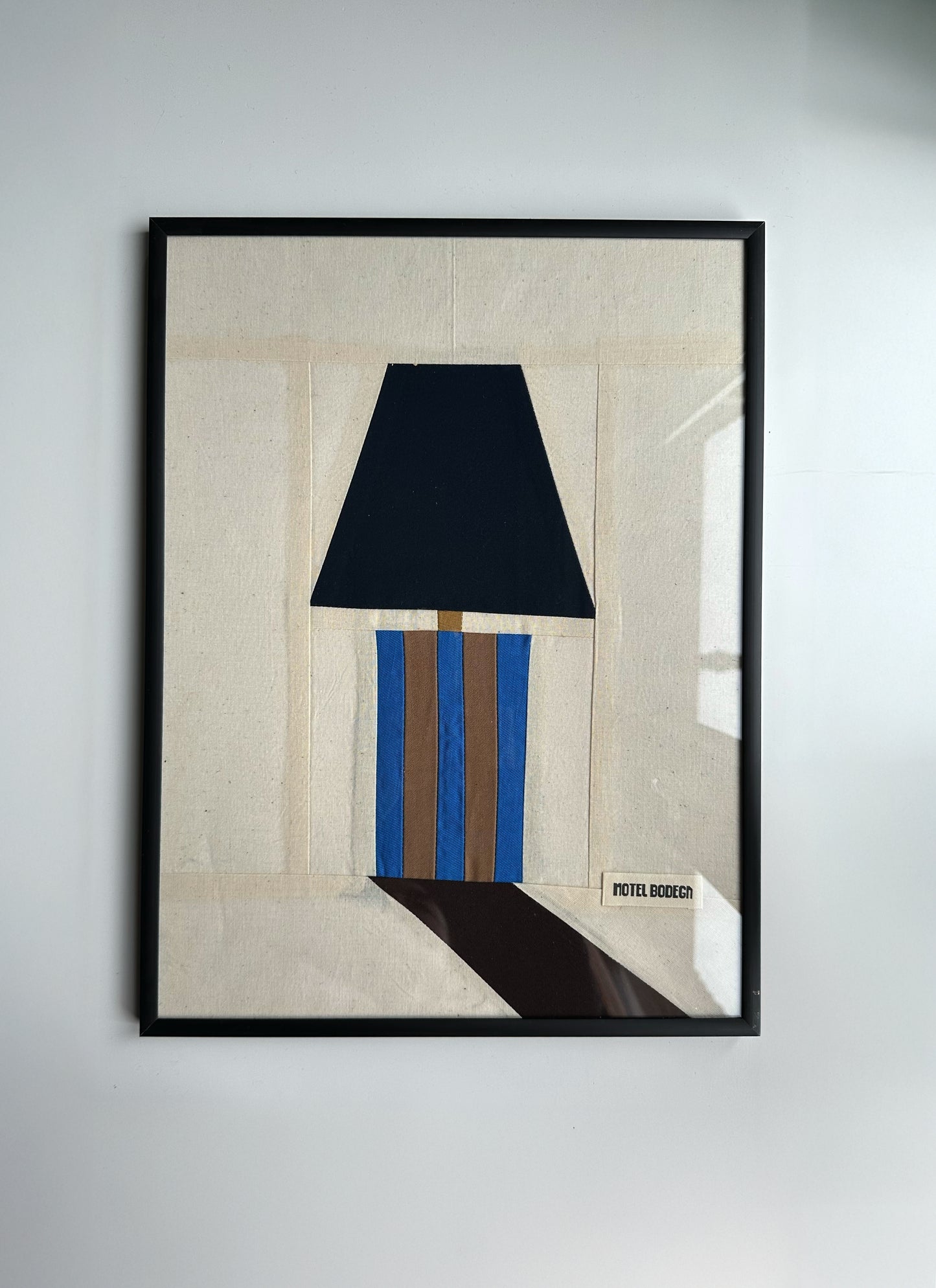 Lamp 2 Original Quilted Artwork in Frame