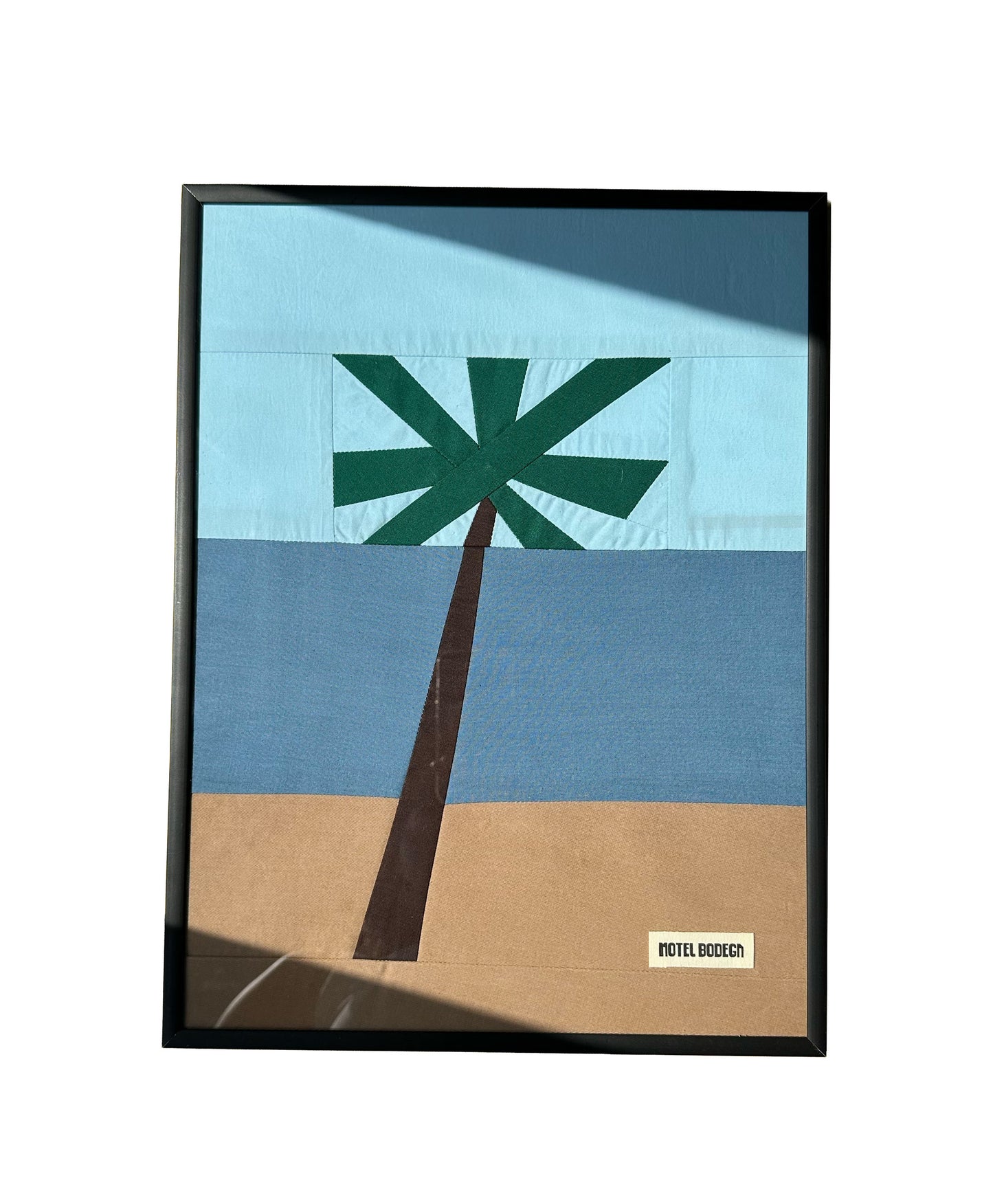 Palm Tree Original Quilted Artwork in Frame