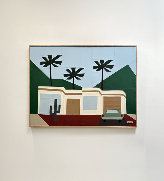 Palm Springs House Original Quilted Artwork