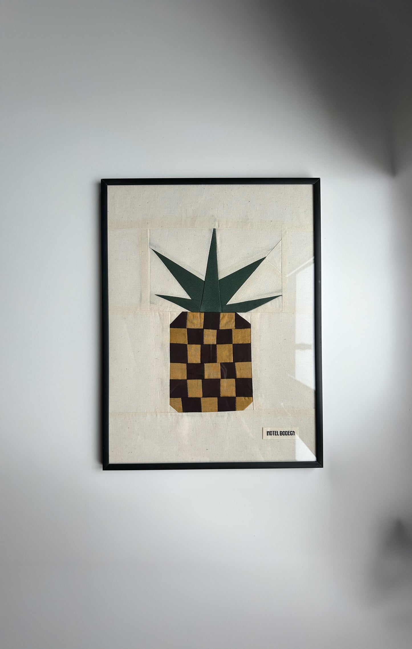 Pineapple 2 Original Quilted Artwork in Frame