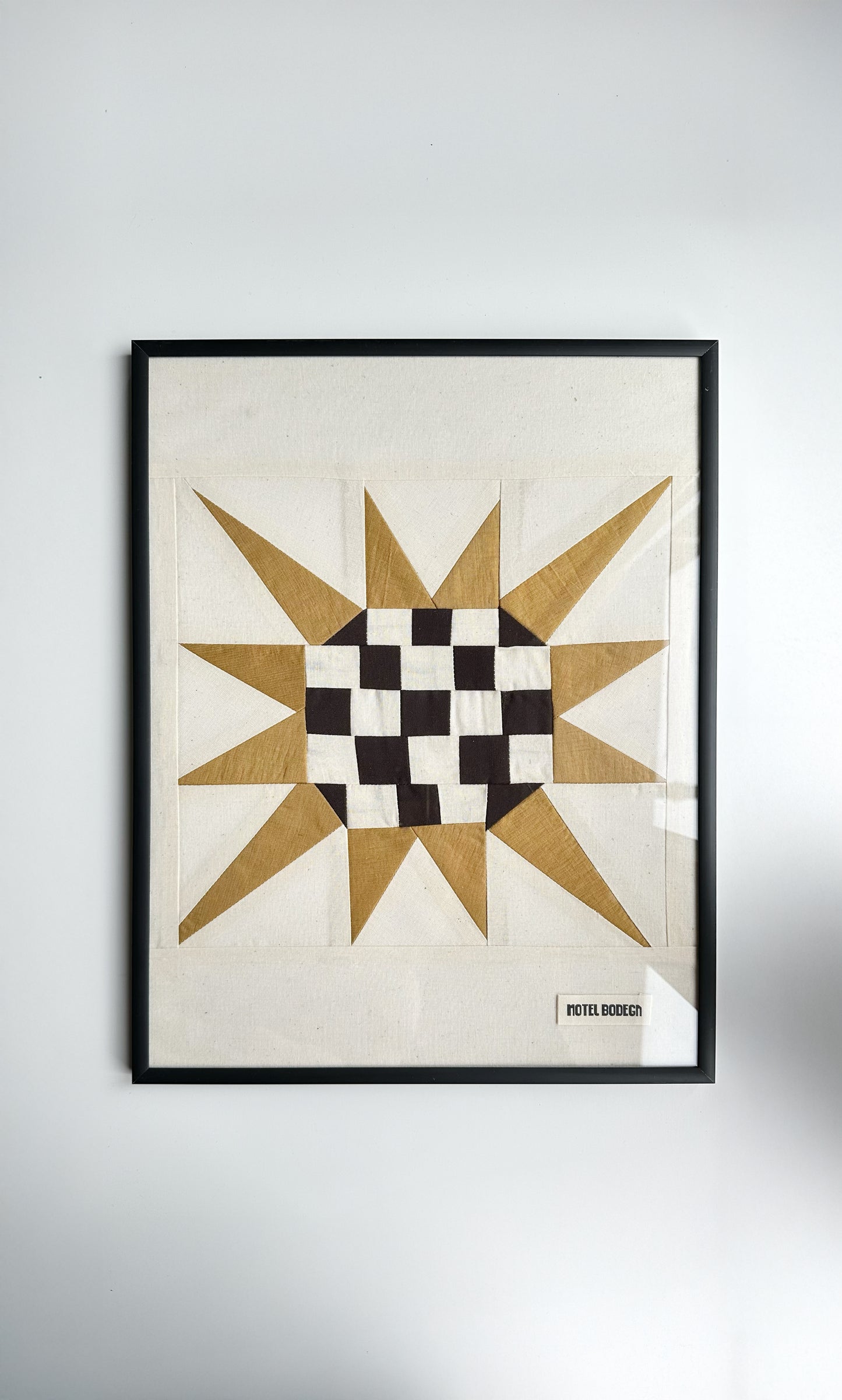 Sun 1 Original Quilted Artwork in Frame